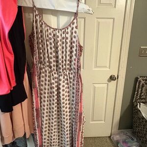 GAP Tan Sleeveless Spaghetti Strap Maxi Sundress